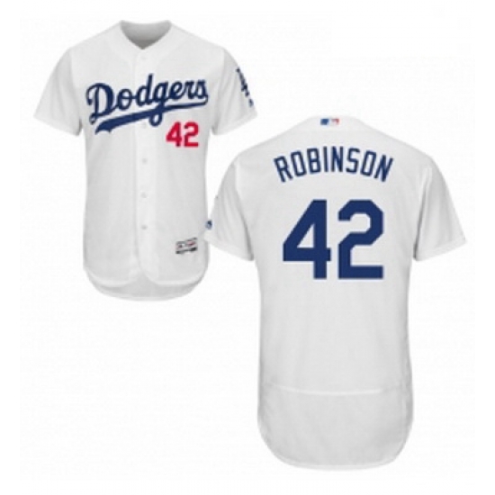 Mens Majestic Los Angeles Dodgers 42 Jackie Robinson White Home Flex Base Authentic Collection MLB Jersey Mens Majestic Los Angeles Dodgers 42 Jackie Robinson White Home Flex Base Authentic Collection MLB Jersey