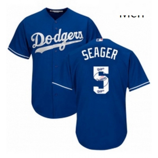 Mens Majestic Los Angeles Dodgers 5 Corey Seager Authentic Royal Blue Team Logo Fashion Cool Base MLB Jersey Mens Majestic Los Angeles Dodgers 5 Corey Seager Authentic Royal Blue Team Logo Fashion Cool Base MLB Jersey