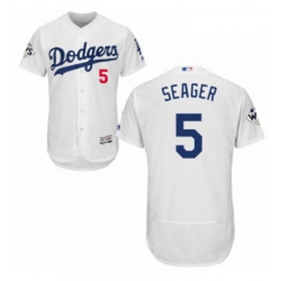 Mens Majestic Los Angeles Dodgers 5 Corey Seager Authentic White Home 2017 World Series Bound Flex Base Jersey Mens Majestic Los Angeles Dodgers 5 Corey Seager Authentic White Home 2017 World Series Bound Flex Base Jersey