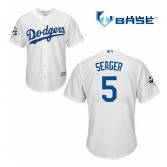 Mens Majestic Los Angeles Dodgers 5 Corey Seager Replica White Home 2017 World Series Bound Cool Base MLB Jersey Mens Majestic Los Angeles Dodgers 5 Corey Seager Replica White Home 2017 World Series Bound Cool Base MLB Jersey