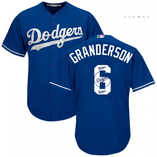 Mens Majestic Los Angeles Dodgers 6 Curtis Granderson Authentic Royal Blue Team Logo Fashion Cool Base MLB Jersey Mens Majestic Los Angeles Dodgers 6 Curtis Granderson Authentic Royal Blue Team Logo Fashion Cool Base MLB Jersey