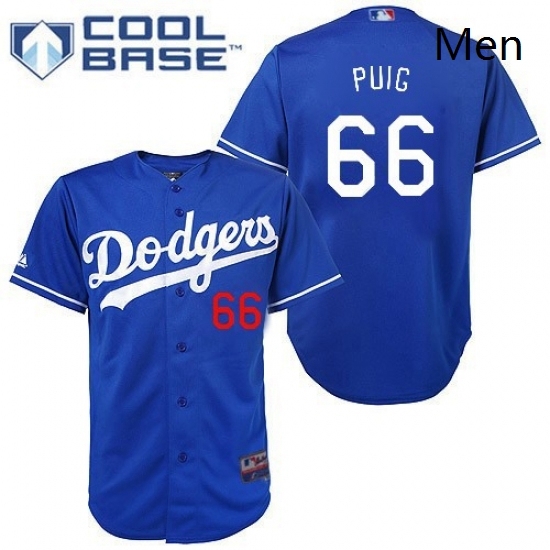 Mens Majestic Los Angeles Dodgers 66 Yasiel Puig Authentic Royal Blue Cool Base MLB Jersey Mens Majestic Los Angeles Dodgers 66 Yasiel Puig Authentic Royal Blue Cool Base MLB Jersey