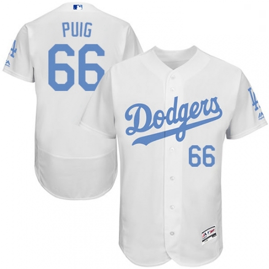 Mens Majestic Los Angeles Dodgers 66 Yasiel Puig Authentic White 2016 Fathers Day Fashion Flex Base Jersey Mens Majestic Los Angeles Dodgers 66 Yasiel Puig Authentic White 2016 Fathers Day Fashion Flex Base Jersey
