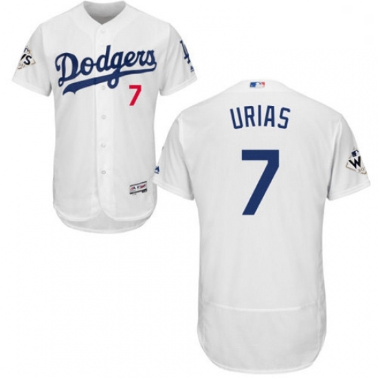 Mens Majestic Los Angeles Dodgers 7 Julio Urias Authentic White Home 2017 World Series Bound Flex Base Jersey Mens Majestic Los Angeles Dodgers 7 Julio Urias Authentic White Home 2017 World Series Bound Flex Base Jersey