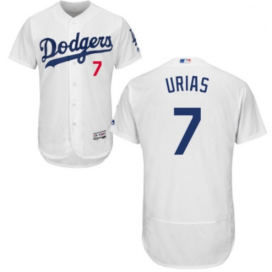 Mens Majestic Los Angeles Dodgers 7 Julio Urias White Flexbase Authentic Collection MLB Jersey Mens Majestic Los Angeles Dodgers 7 Julio Urias White Flexbase Authentic Collection MLB Jersey