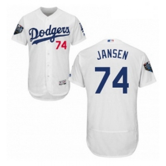 Mens Majestic Los Angeles Dodgers 74 Kenley Jansen White Home Flex Base Authentic Collection 2018 World Series Jersey Mens Majestic Los Angeles Dodgers 74 Kenley Jansen White Home Flex Base Authentic Collection 2018 World Series Jersey