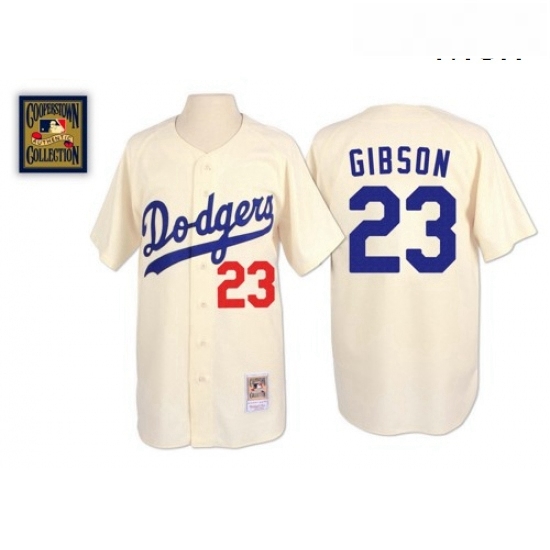 Mens Mitchell and Ness Los Angeles Dodgers 23 Kirk Gibson Replica Cream Throwback MLB Jersey Mens Mitchell and Ness Los Angeles Dodgers 23 Kirk Gibson Replica Cream Throwback MLB Jersey
