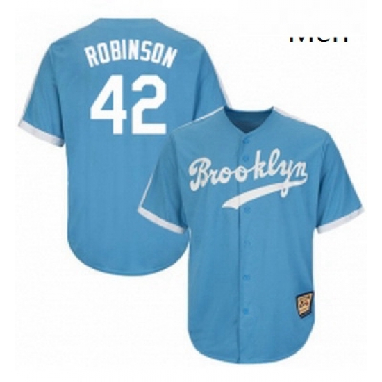 Mens Mitchell and Ness Los Angeles Dodgers 42 Jackie Robinson Replica Light Blue Throwback MLB Jersey Mens Mitchell and Ness Los Angeles Dodgers 42 Jackie Robinson Replica Light Blue Throwback MLB Jersey