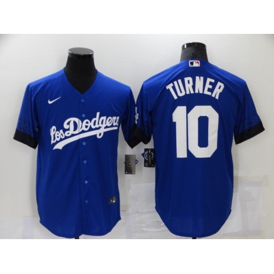 Men's Nike Los Angeles Dodgers #10 Justin Turner Blue Game City Player Jersey Men's Nike Los Angeles Dodgers #10 Justin Turner Blue Game City Player Jersey