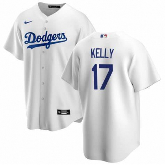 Men's Nike Los Angeles Dodgers #17 Joe Kelly White Stitched Cool Base MLB Jersey Men's Nike Los Angeles Dodgers #17 Joe Kelly White Stitched Cool Base MLB Jersey