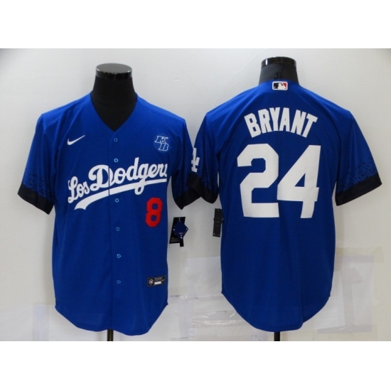 Men's Nike Los Angeles Dodgers #24 Kobe Bryant Blue Game City Player Jersey Men's Nike Los Angeles Dodgers #24 Kobe Bryant Blue Game City Player Jersey