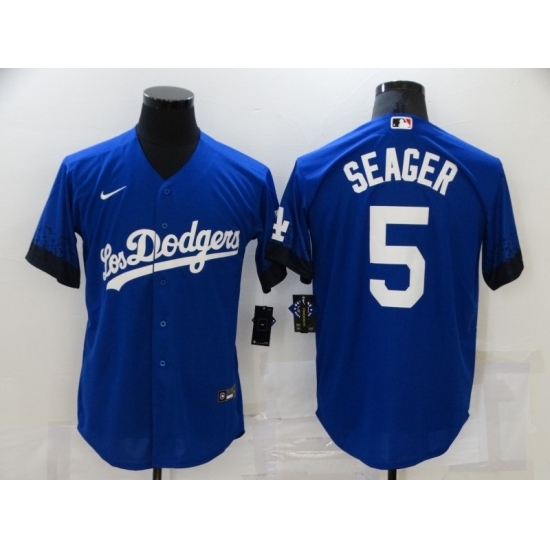 Men's Nike Los Angeles Dodgers #5 Corey Seager Blue Game City Player Jersey Men's Nike Los Angeles Dodgers #5 Corey Seager Blue Game City Player Jersey