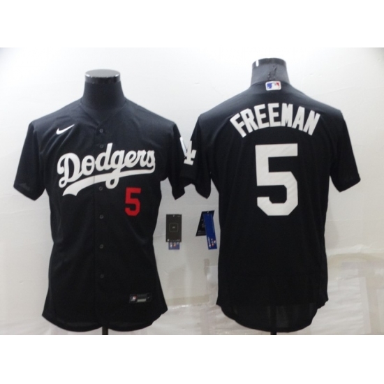 Men's Nike Los Angeles Dodgers #5 Freddie Freeman Black Jersey Men's Nike Los Angeles Dodgers #5 Freddie Freeman Black Jersey