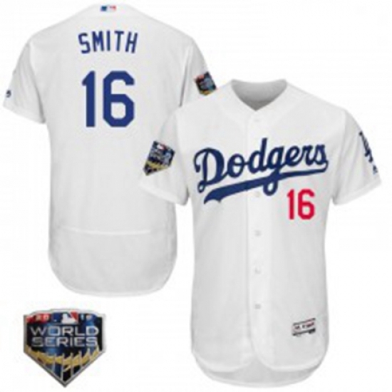 Will Smith Mens Los Angeles Dodgers White Authentic Flex Base Home Collection 2018 World Series Jersey Will Smith Mens Los Angeles Dodgers White Authentic Flex Base Home Collection 2018 World Series Jersey