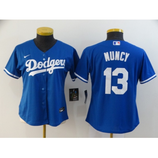 Women Dodgers 13 Max Muncy Royal Women 2020 Nike Cool Base Jersey Women Dodgers 13 Max Muncy Royal Women 2020 Nike Cool Base Jersey