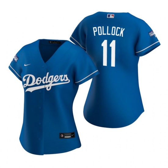 Women Los Angeles Dodgers 11 A J Pollock Royal 2020 World Series Champions Replica Jersey Women Los Angeles Dodgers 11 A J Pollock Royal 2020 World Series Champions Replica Jersey