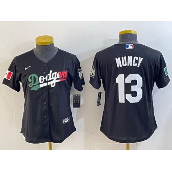Women Los Angeles Dodgers 13 Max Muncy Black Mexico Stitched Jersey Women Los Angeles Dodgers 13 Max Muncy Black Mexico Stitched Jersey