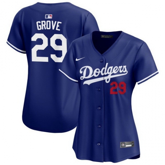 Women Los Angeles Dodgers 29 Michael Grove Blue Stitched Baseball Jersey Women Los Angeles Dodgers 29 Michael Grove Blue Stitched Baseball Jersey