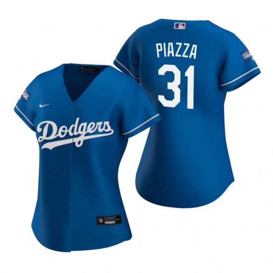 Women Los Angeles Dodgers 31 Mike Piazza Royal 2020 World Series Champions Replica Jersey Women Los Angeles Dodgers 31 Mike Piazza Royal 2020 World Series Champions Replica Jersey