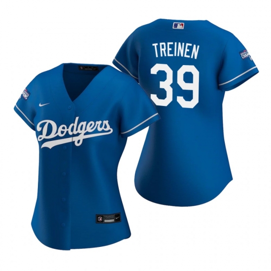 Women Los Angeles Dodgers 39 Blake Treinen Royal 2020 World Series Champions Replica Jersey Women Los Angeles Dodgers 39 Blake Treinen Royal 2020 World Series Champions Replica Jersey