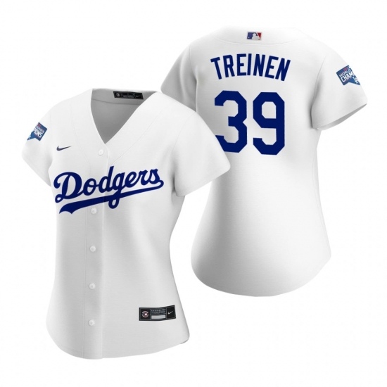 Women Los Angeles Dodgers 39 Blake Treinen White 2020 World Series Champions Replica Jersey Women Los Angeles Dodgers 39 Blake Treinen White 2020 World Series Champions Replica Jersey