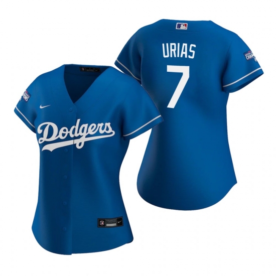 Women Los Angeles Dodgers 7 Julio Urias Royal 2020 World Series Champions Replica Jersey Women Los Angeles Dodgers 7 Julio Urias Royal 2020 World Series Champions Replica Jersey