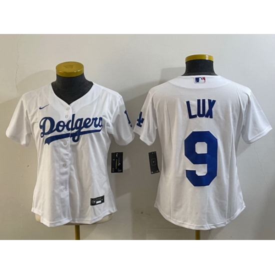 Women Los Angeles Dodgers 9 White Cool Base Stitched Baseball Jersey Women Los Angeles Dodgers 9 White Cool Base Stitched Baseball Jersey