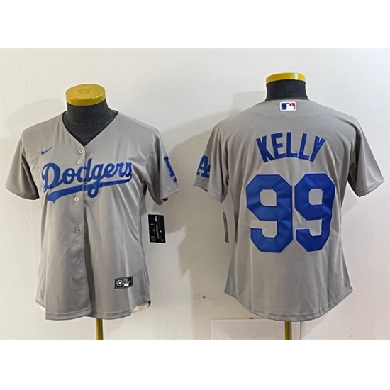 Women Los Angeles Dodgers 99 Joe Kelly Grey Stitched Jersey 1 Women Los Angeles Dodgers 99 Joe Kelly Grey Stitched Jersey 1