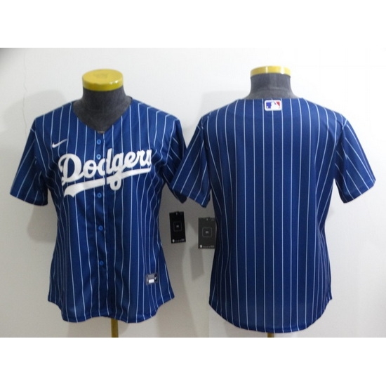Women Los Angeles Dodgers Blank Blue Stitched Baseball Jersey 