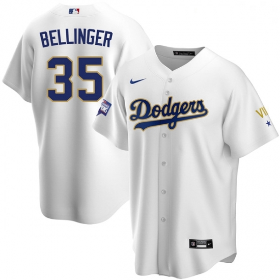Women Los Angeles Dodgers Cody Bellinger 35 Championship Gold Trim White Limited All Stitched Cool Base Jersey Women Los Angeles Dodgers Cody Bellinger 35 Championship Gold Trim White Limited All Stitched Cool Base Jersey