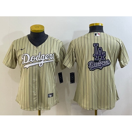 Women Los Angeles Dodgers Cream Team Big Logo Stitched Jersey Women Los Angeles Dodgers Cream Team Big Logo Stitched Jersey