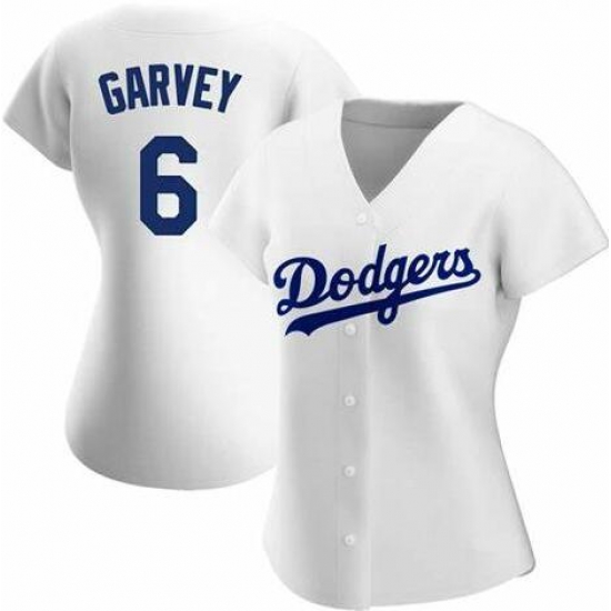 Women Los Angeles Dodgers Steve Garvey #6 White Stitched Baseball Jersey Women Los Angeles Dodgers Steve Garvey #6 White Stitched Baseball Jersey