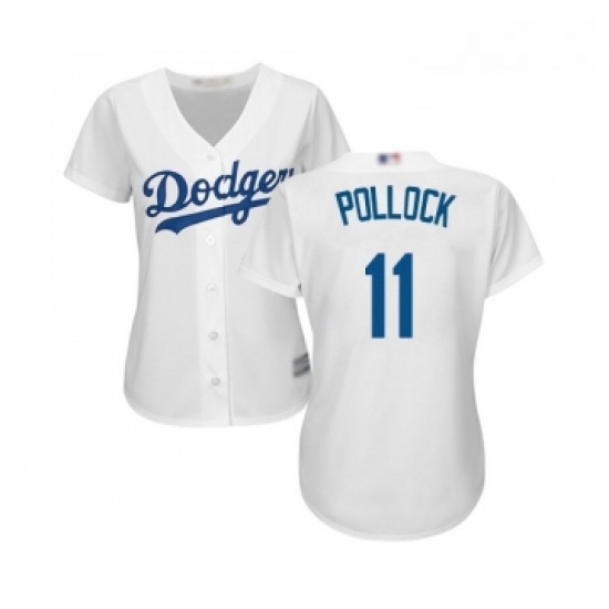 Womens Los Angeles Dodgers 11 A J Pollock Authentic White Home Cool Base Baseball Jersey Womens Los Angeles Dodgers 11 A J Pollock Authentic White Home Cool Base Baseball Jersey