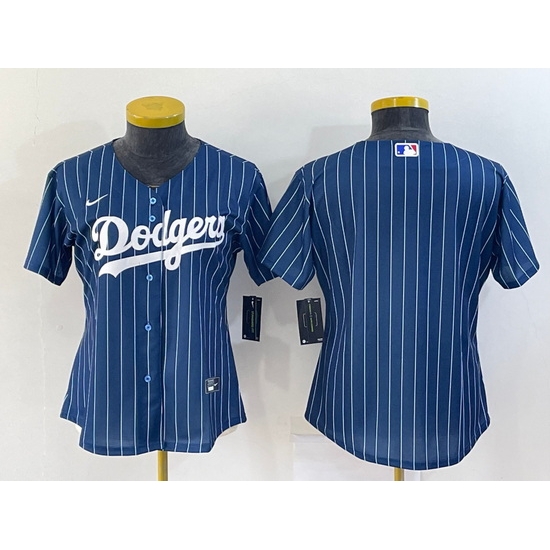 Women's Los Angeles Dodgers Blank Navy Blue Pinstripe Stitched MLB Cool Base Nike Jersey Women's Los Angeles Dodgers Blank Navy Blue Pinstripe Stitched MLB Cool Base Nike Jersey