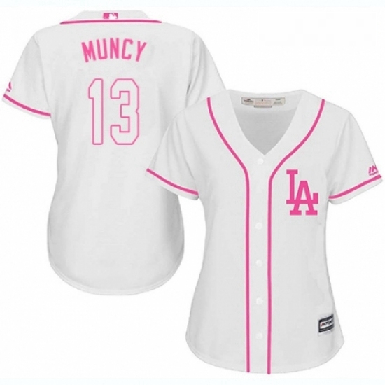 Womens Majestic Los Angeles Dodgers 13 Max Muncy Authentic White Fashion Cool Base MLB Jersey Womens Majestic Los Angeles Dodgers 13 Max Muncy Authentic White Fashion Cool Base MLB Jersey