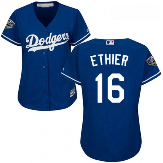 Womens Majestic Los Angeles Dodgers 16 Andre Ethier Authentic Royal Blue 2018 World Series MLB Jersey Womens Majestic Los Angeles Dodgers 16 Andre Ethier Authentic Royal Blue 2018 World Series MLB Jersey