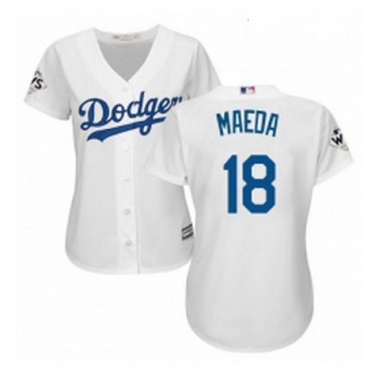 Womens Majestic Los Angeles Dodgers 18 Kenta Maeda Authentic White Home 2017 World Series Bound Cool Base MLB Jersey Womens Majestic Los Angeles Dodgers 18 Kenta Maeda Authentic White Home 2017 World Series Bound Cool Base MLB Jersey