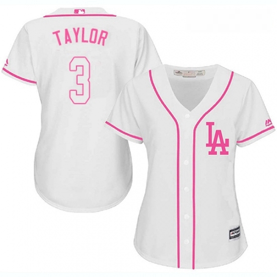 Womens Majestic Los Angeles Dodgers 3 Chris Taylor Authentic White Fashion Cool Base MLB Jersey Womens Majestic Los Angeles Dodgers 3 Chris Taylor Authentic White Fashion Cool Base MLB Jersey