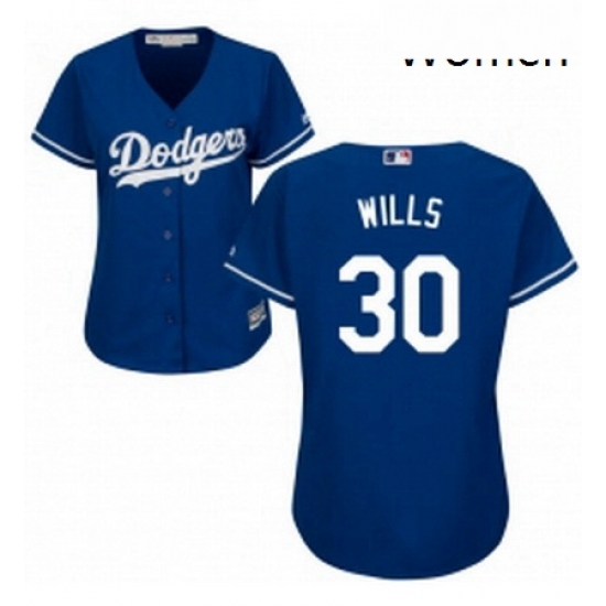 Womens Majestic Los Angeles Dodgers 30 Maury Wills Authentic Royal Blue Alternate Cool Base MLB Jersey Womens Majestic Los Angeles Dodgers 30 Maury Wills Authentic Royal Blue Alternate Cool Base MLB Jersey