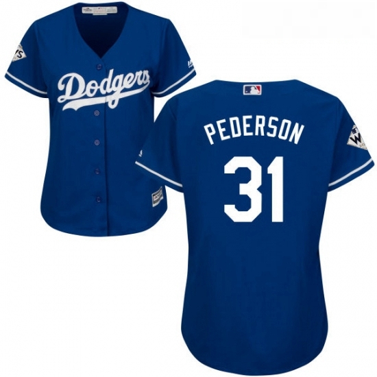 Womens Majestic Los Angeles Dodgers 31 Joc Pederson Authentic Royal Blue Alternate 2017 World Series Bound Cool Base MLB Jersey Womens Majestic Los Angeles Dodgers 31 Joc Pederson Authentic Royal Blue Alternate 2017 World Series Bound Cool Base MLB Jersey