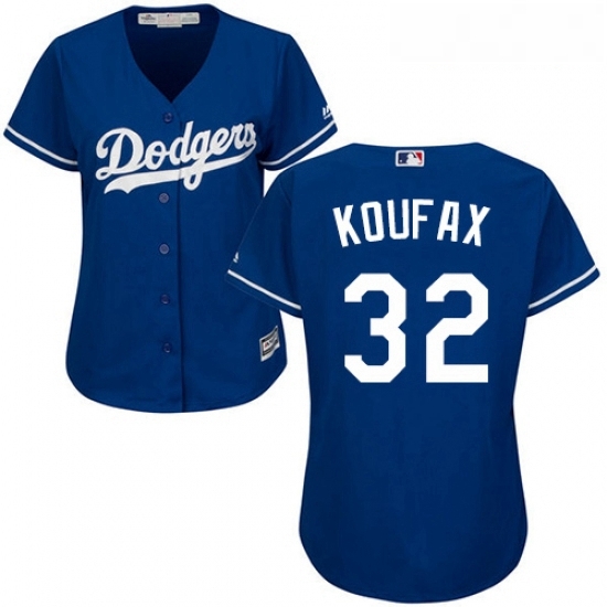 Womens Majestic Los Angeles Dodgers 32 Sandy Koufax Replica Royal Blue Alternate Cool Base MLB Jersey Womens Majestic Los Angeles Dodgers 32 Sandy Koufax Replica Royal Blue Alternate Cool Base MLB Jersey