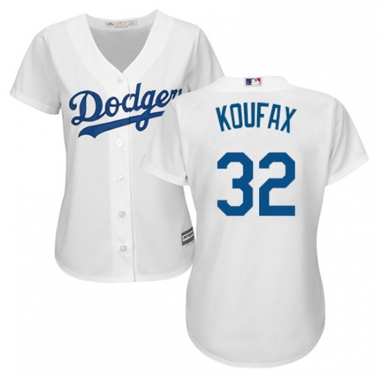Womens Majestic Los Angeles Dodgers 32 Sandy Koufax Replica White Home Cool Base MLB Jersey Womens Majestic Los Angeles Dodgers 32 Sandy Koufax Replica White Home Cool Base MLB Jersey