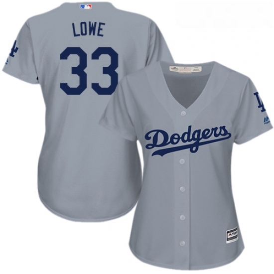 Womens Majestic Los Angeles Dodgers 33 Mark Lowe Authentic Grey Road Cool Base MLB Jersey Womens Majestic Los Angeles Dodgers 33 Mark Lowe Authentic Grey Road Cool Base MLB Jersey