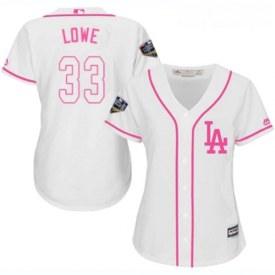 Womens Majestic Los Angeles Dodgers 33 Mark Lowe Authentic White Fashion Cool Base 2018 World Series MLB Jersey Womens Majestic Los Angeles Dodgers 33 Mark Lowe Authentic White Fashion Cool Base 2018 World Series MLB Jersey