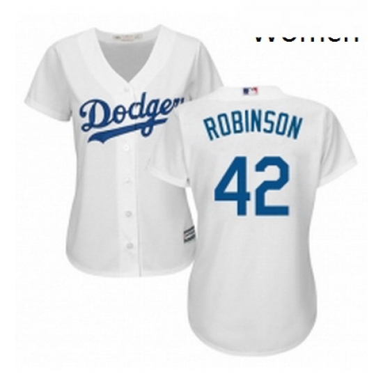 Womens Majestic Los Angeles Dodgers 42 Jackie Robinson Replica White MLB Jersey Womens Majestic Los Angeles Dodgers 42 Jackie Robinson Replica White MLB Jersey