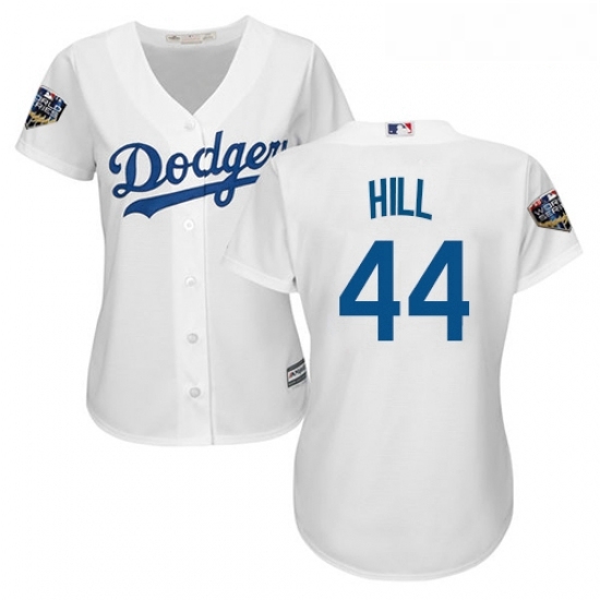 Womens Majestic Los Angeles Dodgers 44 Rich Hill Authentic White Home Cool Base 2018 World Series MLB Jersey Womens Majestic Los Angeles Dodgers 44 Rich Hill Authentic White Home Cool Base 2018 World Series MLB Jersey
