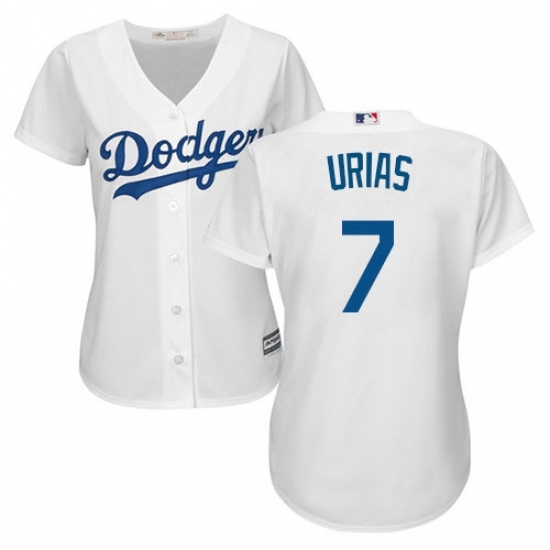 Womens Majestic Los Angeles Dodgers 7 Julio Urias Authentic White Home Cool Base MLB Jersey Womens Majestic Los Angeles Dodgers 7 Julio Urias Authentic White Home Cool Base MLB Jersey