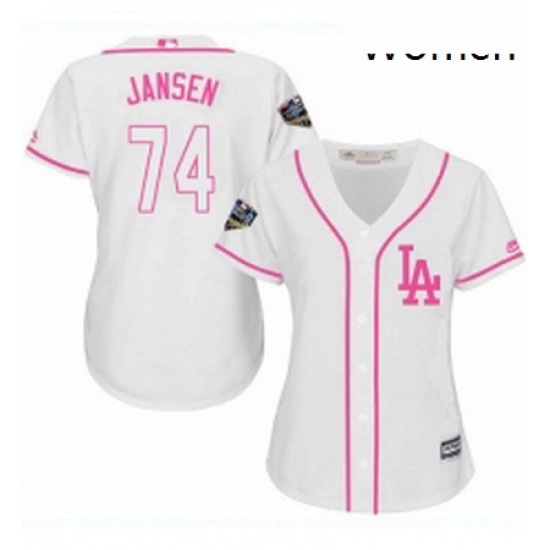 Womens Majestic Los Angeles Dodgers 74 Kenley Jansen Authentic White Fashion Cool Base 2018 World Series MLB Jersey Womens Majestic Los Angeles Dodgers 74 Kenley Jansen Authentic White Fashion Cool Base 2018 World Series MLB Jersey