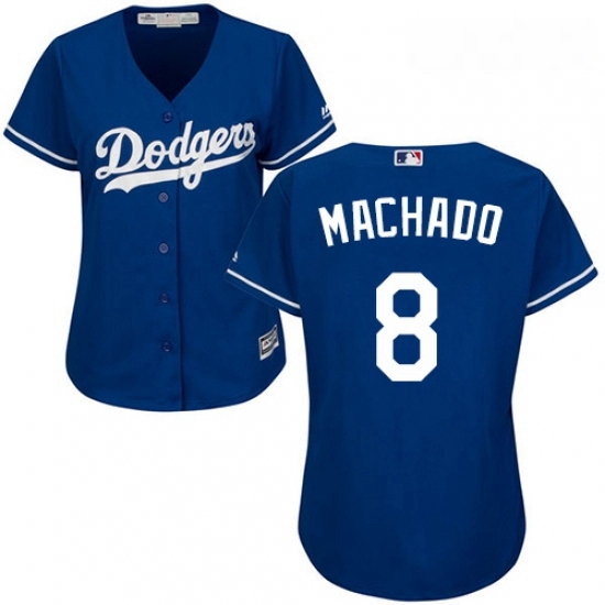 Womens Majestic Los Angeles Dodgers 8 Manny Machado Authentic Royal Blue Alternate Cool Base MLB Jersey Womens Majestic Los Angeles Dodgers 8 Manny Machado Authentic Royal Blue Alternate Cool Base MLB Jersey