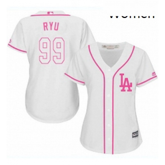 Womens Majestic Los Angeles Dodgers 99 Hyun Jin Ryu Authentic White Fashion Cool Base MLB Jersey Womens Majestic Los Angeles Dodgers 99 Hyun Jin Ryu Authentic White Fashion Cool Base MLB Jersey